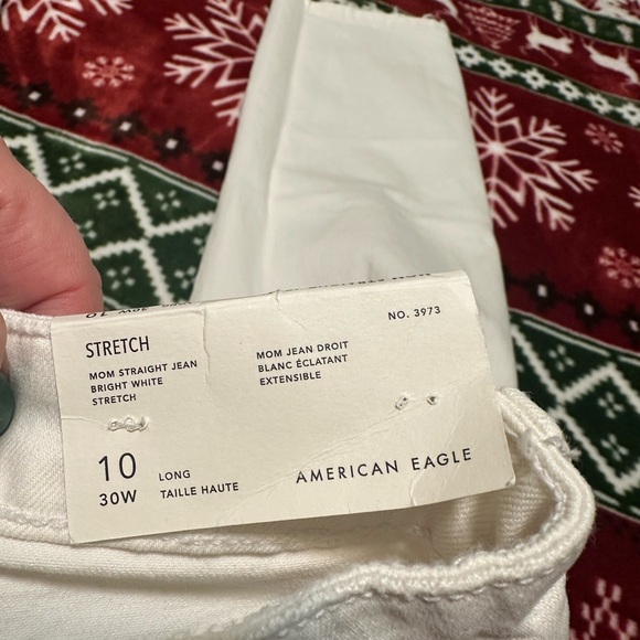 American Eagle Outfitters Women's White Straight Leg Jeans - Picture 6 of 8